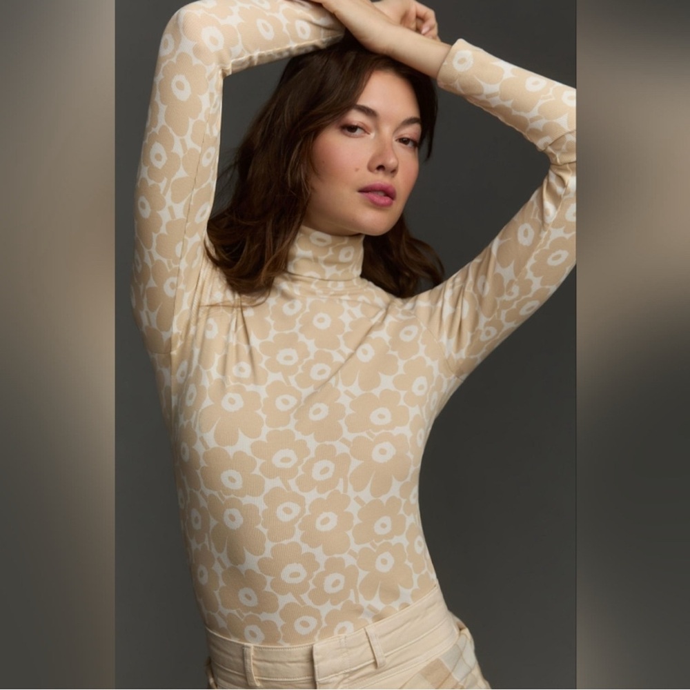 Marimekko floral turtleneck sweater top